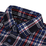 13 1/2 Woodland check shirt navy/red Size S
