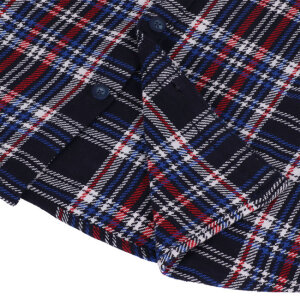 13 1/2 Woodland check shirt navy/red Size M