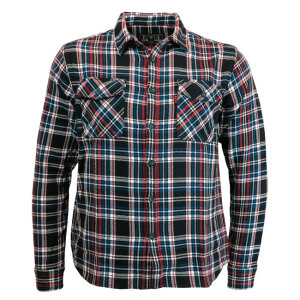 13 1/2 Woodland check shirt navy/red Size M
