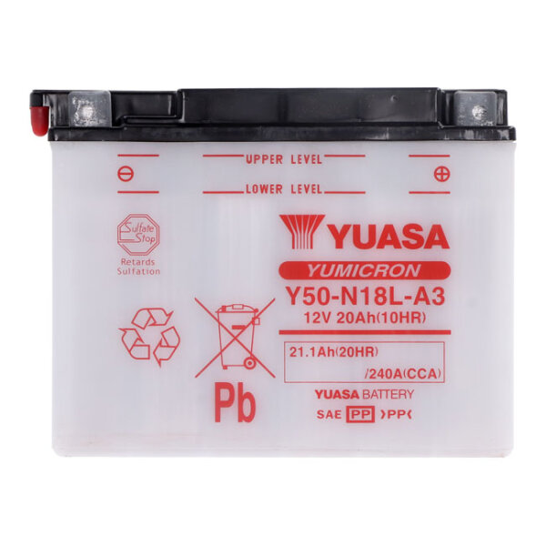 Yuasa, Yumicron battery Y50-N18L-A3 inkl. 7,50 Euro Batteriepfand