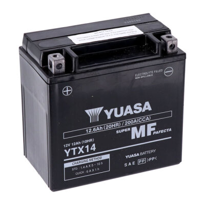 Yuasa, AGM battery, YTX14-WC inkl. 7,50 Euro Batteriepfand