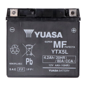 Yuasa, AGM battery, YTX5L-WC inkl. 7,50 Euro Batteriepfand