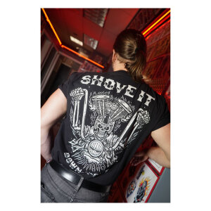 Down-n-Out Shove it t-shirt black Size S