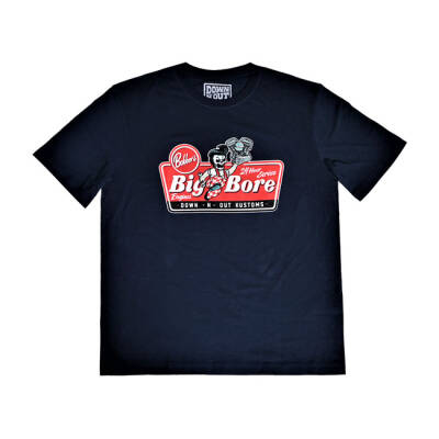 Down-n-Out Big Bore t-shirt navy blue Size M