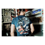 Down-n-Out Big Bore t-shirt navy blue Size L