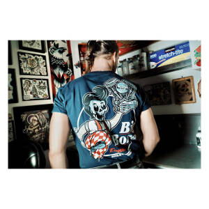 Down-n-Out Big Bore t-shirt navy blue Size XL