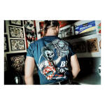 Down-n-Out Big Bore t-shirt navy blue Size 2XL