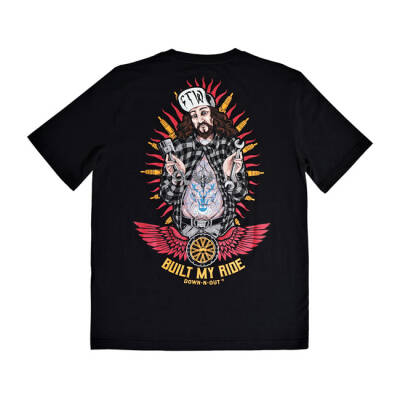 Down-n-Out Built my Ride t-shirt black Size M
