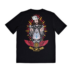 Down-n-Out Built my Ride t-shirt black Size L