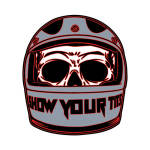 Down-n-Out Show your Helmet sticker