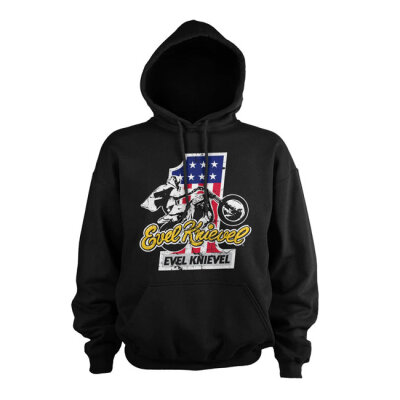 Evel Knievel No. 1 hoodie black Size XL