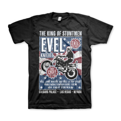 Evel Knievel Poster T-shirt black Size L