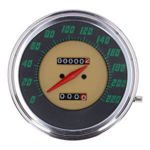 FL speedometer, 48-61 face, green. 2:1 kmh
