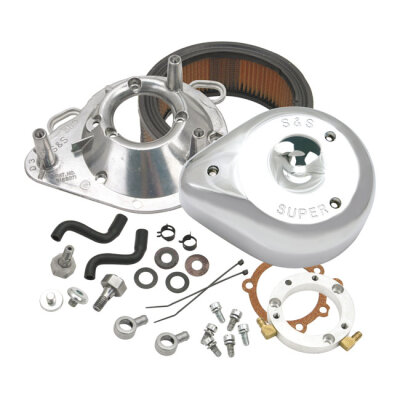 S&S, teardrop air cleaner assembly. Chrome