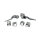 Handlebar control kit chrome 1/2" bore