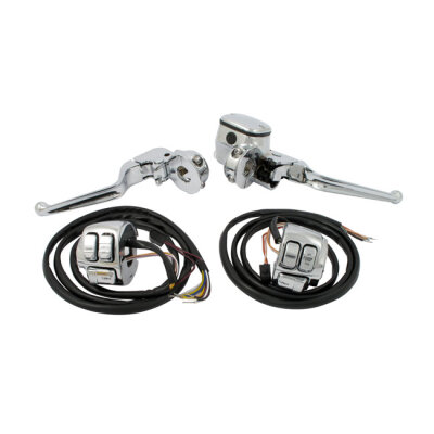Handlebar control kit chrome 11/16" bore