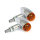 Micro bullet, 12v halogen turn signals. Chrome, plain