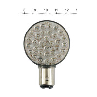 Lollipop flat LED taillight & turn signal bulb. Amber