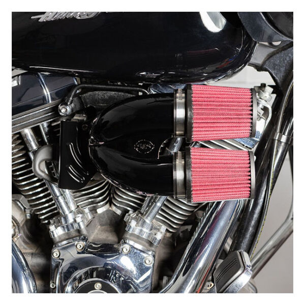 S&S, tuned induction air cleaner kit. Black