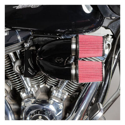 S&S, tuned induction air cleaner kit. Black