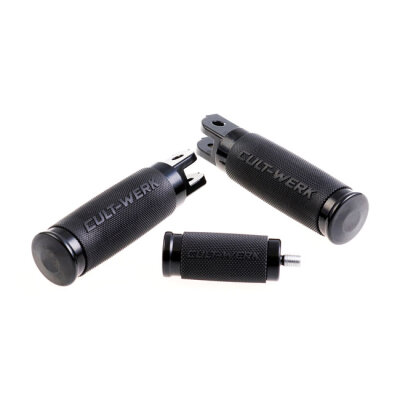 Cult-Werk, Racing rider foot & shift peg set. Gloss black