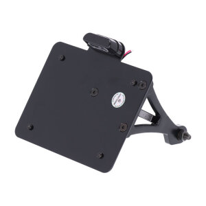 Cult-Werk, side mount license plate bracket, black. CH