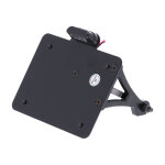 Cult-Werk, side mount license plate bracket, black. CH