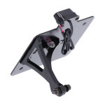 Cult-Werk, side mount license plate bracket, black. CH