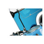 NC, Vintage reproduction beaded windshield. Blue lower