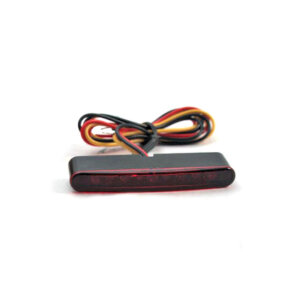 Stripe-run mini LED taillight. Red lens