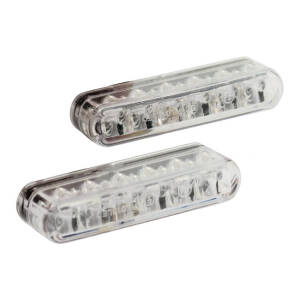Shorty LED turn signals. Clear lens