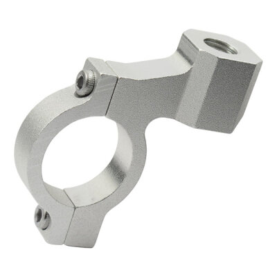 Cnc mirror clamp 10mm threaded. Silver