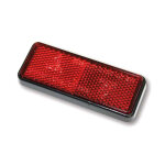 Universal B-Seen reflector. Rectangular. 91.5x36mm. Red