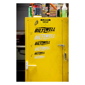 Biltwell Bolt sticker white 9"