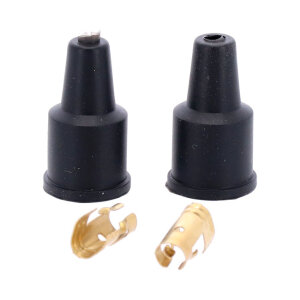 Universal 40" spark plug wire set. Cotton cloth brown/black