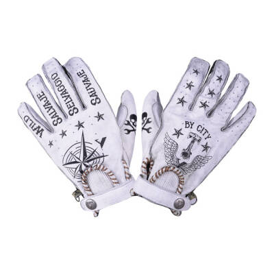 By City Second skin gloves white tattoo Size S