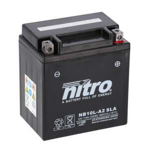 Nitro sealed AGM gel battery YB10L-A2 SLA inkl. 7,50 Euro Batteriepfand