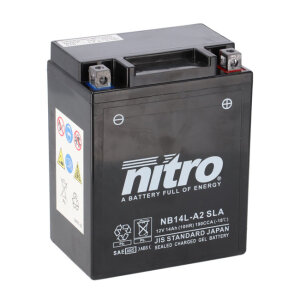 Nitro sealed AGM gel battery YB14L-A2 SLA inkl. 7,50 Euro Batteriepfand