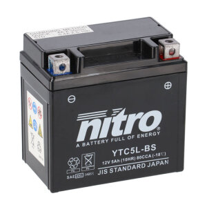 Nitro sealed AGM gel battery NT5L SLA  inkl. 7,50 Euro Batteriepfand