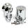 Oil filter mount bracket kit. Chrome