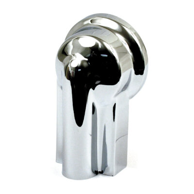 Oil filter housing cover. Chrome