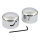 Front axle nut cover kit. Chrome. Domed