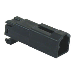 NAMZ, AMP 040 series connector. Black, receptacle, 2-pin