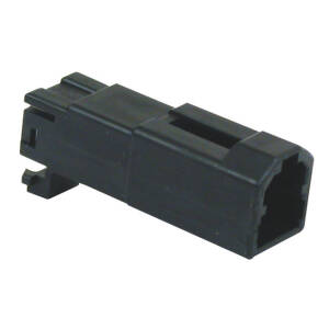 NAMZ, AMP 040 series connector. Black, receptacle, 2-pin