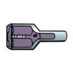 Connectors, slide-on terminal, blue