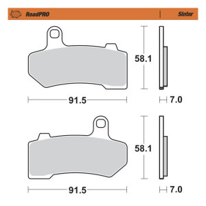 Moto-Master RoadPro brake pads. Sintered