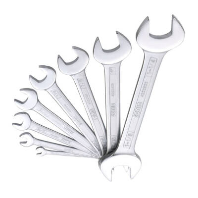 Sonic, open end wrench set. 8-piece. US/SAE