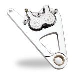 PM, Right front 4-p caliper bracket, 11.5". Chrome