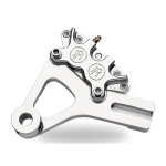 PM, Rear 4-p caliper bracket, 11.5". Chrome