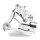 PM, Rear 4-p caliper bracket, 11.5". Chrome